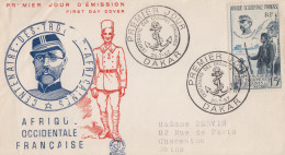 Enveloppe  FDC  1er  Jour   AFRIQUE  OCCIDENTALE  FRANCAISE    Centenaire  Des  Troupes  Africaines    1957 - Other & Unclassified