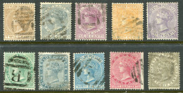 1872-80 Ceylon Wmk Crown CC Used Values To 96c Sg 121 To 132 - Ceylan (...-1947)