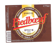 INTERBREW - BRUSSEL - PIEDBOEUF - BRUIN - TAFELBIER -  75  Cl  -   BIERETIKET  (BE 887) - Birra
