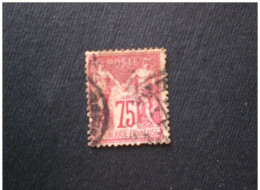 FRANCIA 1876 -1878 SAGE 75 CENT CARMIN 1 TIPO OBLITERE N SOUS B - 1876-1878 Sage (Type I)