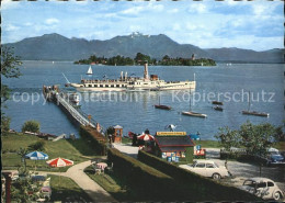 71924592 Chiemsee Gstadt Fraueninsel Hochfelln Hochgern Dampfer Chiemsee - Andere & Zonder Classificatie