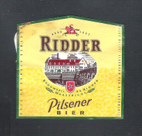 BIERETIKET -   RIDDER  PILSENER  BIER  -  30 CL  (2 Scans)   (BE 889) - Bière