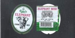 BIERETIKET -  CARLSBERG  ELEPHANT  STRONG BEER   -  33 CL   (BE 896) - Birra