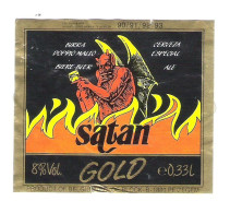 BROUWERIJ DE BLOCK - PEIZEGEM - SATAN GOLD    -  33  Cl  -   BIERETIKET  (BE 897) - Bière