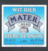 BIERETIKET - WIT BIER MATER   -  25 CL   (BE 901) - Bière