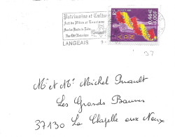 INDRE ET LOIRE 37  - LANGEAIS - PATRIMOINE ET CULTURE - ART DE ..ET TOURISME SUR LE BORDS DE LOIRE UNE CITE HISTORIQUE - Mechanical Postmarks (Advertisement)