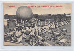 Maroc - CASABLANCA - Préparant Le Ballon Dar El Baïda Pour Une Ascension - Ed. Inconnu  - Casablanca