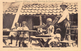 Congo Kinshasa - Ménage Congolais à Baudoinville (Moba) - Ed. Soeurs Blanches Du Cardinal Lavigerie  - Congo Belga