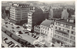 Luxembourg-Ville - Place De La Gare - Passage Du Tram à Vapeur - CARTE PHOTO Ed. Nic. Sibenaler - Lussemburgo - Città