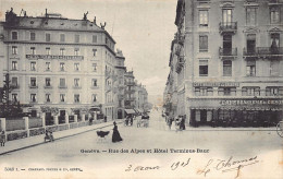 Suisse - Genève - Rue Des Alpes - Hôtel Terminus-Baur - Ed. Charnaux Frères 5048 - Genève