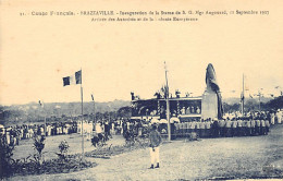 Congo - BRAZZAVILLE - Inauguration De La Statue De Monseigneur Augouard Le 11 Septembre 1927 - Arrivée Des Autorités De  - Brazzaville