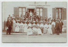 Col De La Schlucht (68) Groupe Devant Le Restaurant De Charles Huber Hoffman - CARTE PHOTO Datée Du 18 Juillet 1909 - Autres & Non Classés