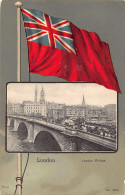 England - LONDON - Union Jack And London Bridge - Knackstedt & Näther 611 - Publ. Peacock 1504 - Autres & Non Classés