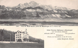 Suisse - Mauborget (VD) Vu Du Mont-Blanc - Hôtel Pension Bellevue - Ed. E. R. N. 2210 - Mauborget