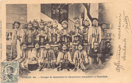 VIETNAM - Tonkin - Group Of Dancers And Singers From Nam-Dinh - Publ. Librairie Crébessac 73. - Vietnam