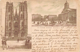 Belgique - BRUXELLES - CARTE PRÉCURSEUR Année 1889 - Eglise Sainte-Gudulle - La Place Royale - Ed. Dietrich & Cie - Autres & Non Classés