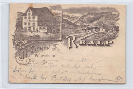 REALP (UR) Hotel De La Poste - Eig. J.M. Simmen - Jahr 1898 - Ed. Unbekannt  - Realp