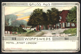 AK Worpswede, Hotel Stadt London  - Worpswede