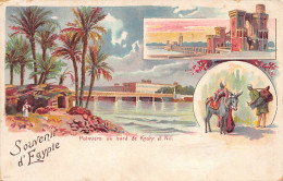 Egypt - Qasr El Nil Bridge - Palm Trees - LITHO - Publ. Unknown  - Sonstige & Ohne Zuordnung