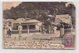 Saint Lucia - CASTRIES - Bridge Showing Police Officers, Royal Goal And Dispensary - SEE SCANS FOR CONDITION One Corner  - Saint Lucia