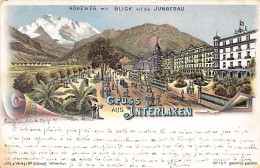 INTERLAKEN (BE) Höhweg Mit Blick Auf Die Jungfrau Lith & Verlag Von Hch. Schlump - Interlaken