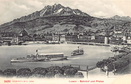 LUZERN - Dampfer Schweiz - Bahnhof Und Pilatus - Verlag Photoglob 2439 - Lucerne