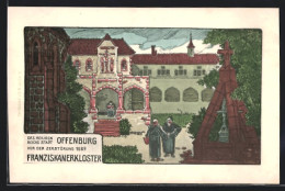 Künstler-AK Offenburg, Franziskanerkloster Vor Der Zerstörung 1689  - Offenburg