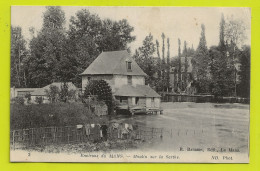 72 Vers LE MANS Moulin Sur La Sarthe Belle Roue Linge étendu Sur La Barrière - Le Mans