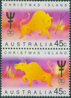 Christmas Island 1997 SG434-435 Year Of The Ox Pair MNH - Christmaseiland