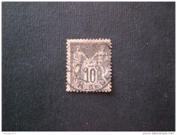 FRANCIA 1876 -1878 SAGE 10 CENT NOIR SEPHIA 1 TIPO OBLITERE N SOUS B - 1876-1878 Sage (Type I)