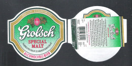BIERETIKET -   GROLSCH  SPECIAL  MALT - ALCOHOLVRIJ BIER   -  30 CL   (BE 928) - Bière
