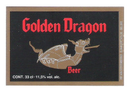 BR. VAN STEENBERGE - ERTVELDE -   GOLDEN DRAGON BEER  - 33 CL -   BIERETIKET  (BE 935) - Bière