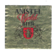 AMSTEL  GOLD  BIER   -  30 CL  -  BIERETIKET  (2 Scans)  (BE 940) - Bier