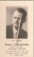 Jadotville, Bruxelles, Walter Carpentier, Wallef - Devotieprenten