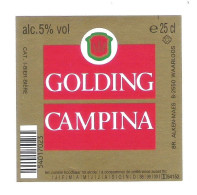 BR. ALKEN-MAES - WAARLOOS - GOLDING CAMPINA   - 25 CL -   BIERETIKET  (BE 944) - Bier