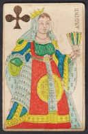 (Kreuz-Dame) Argine - Queen Of Clubs / Reine De Trèfle / Playing Card Carte A Jouer Spielkarte Cards Cartes - Antikspielzeug