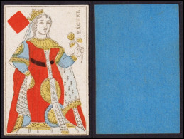(Karo-Dame) - Queen Of Diamonds / Reine De Carreau / Playing Card Carte A Jouer Spielkarte Cards Cartes - Antikspielzeug