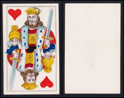 (Herz-König) - King Of Hearts / Roi De Coeur / Playing Card Carte A Jouer Spielkarte Cards Cartes - Antikspielzeug