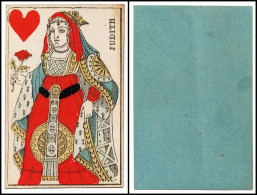 (Herz-Dame) - Queen Of Hearts / Dame Du Coeur / Playing Card Carte A Jouer Spielkarte Cards Cartes - Jouets Anciens