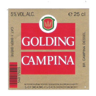 BR. CAMPINA - DESSEL - GOLDING CAMPINA    - 25 CL  -   BIERETIKET  (BE 955) - Bier