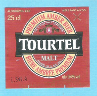 BIERETIKET - TOURTEL - PREMIUM AMBER BIER - MALT   -  25 CL (BE 964) - Beer