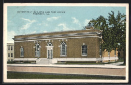AK Robinson, IL, Government Building And Post Office  - Altri & Non Classificati