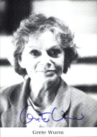 CPA Schauspielerin Grete Wurm, Portrait, Autogramm - Acteurs