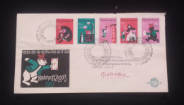 C) 1967. NETHERLANDS. FDC. SENT TO GREAT BRITAIN. MULTIPLE STAMPS OF CHILDREN'S CARTOONS. XF - Autres & Non Classés
