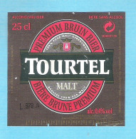 BIERETIKET - TOURTEL - PREMIUM BRUIN BIER - MALT   -  25 CL (BE 966) - Bière
