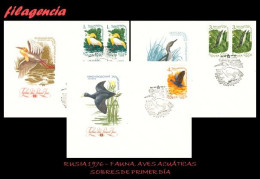 RUSIA SPD-FDC. 1976-31 FAUNA DE LAS RESERVAS NATURALES DE LA URSS. AVES ACUÁTICAS - FDC