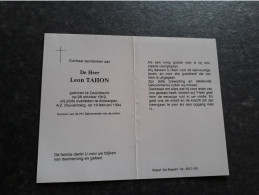 Leon Tahon ° Zwijndrecht 1912 + Antwerpen 1994 - Obituary Notices