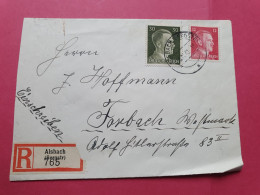 Allemagne - Enveloppe En Recommandé De Alsbach Pour Forbach En 1942 - Réf 3582 - Lettres & Documents