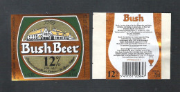 BROUWERIJ  DUBUISSON - BUSH BEER 12%  -  25 CL  -  BIERETIKET  (BE 972) - Birra