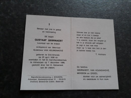 Gustaaf Geernaert ° Sint-Amands 1936 + Antwerpen 1996 X Godelieve Van Houwenhove (Fam: Moisson - Croes) - Décès